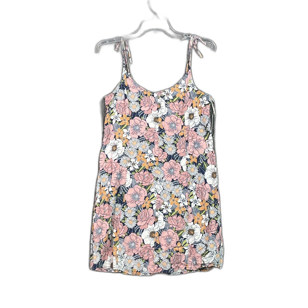 Vans Retro Floral Summer Dress Womens Medium Spaghetti Strap Beach Surf Outdoor